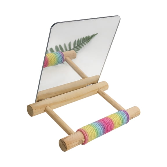 lanema Bird Grinding Perch Standing Mirror Climbing for Parakeets Budgies Teeth Care
