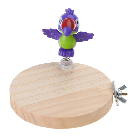 lanema Bird Perch Platform Natural Wood Cage Accessories Parrot Training Stand Toy
