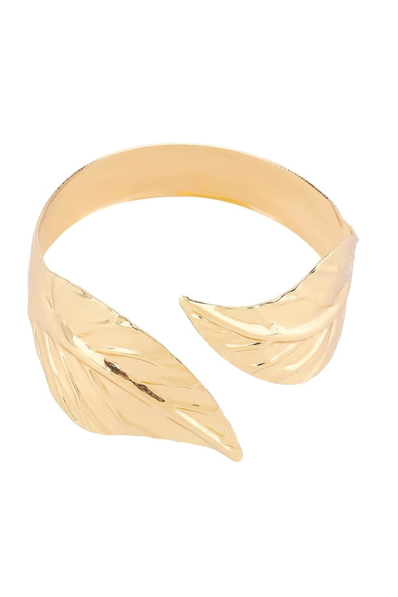 Blingbling Leaf Upper Arm Cuffs Armlet Modern Armband Bangle Women Jewelry