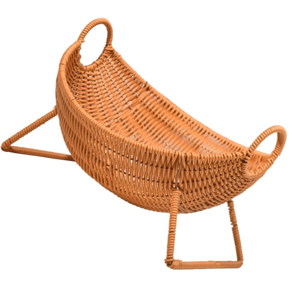 lanema Boat Shaped Tabletop Basket Tabletop Tray for Fruit Bread Snacks and Small Items