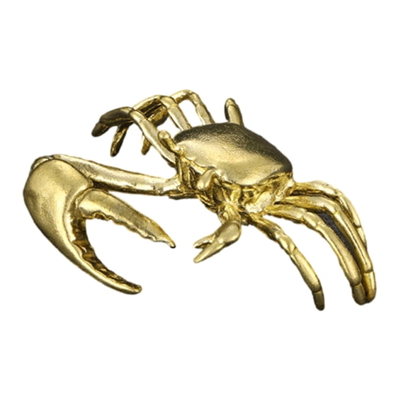 lanema Brass Crabs Figurine Statue Brass Sculpture Desktop Ornament Home Decors