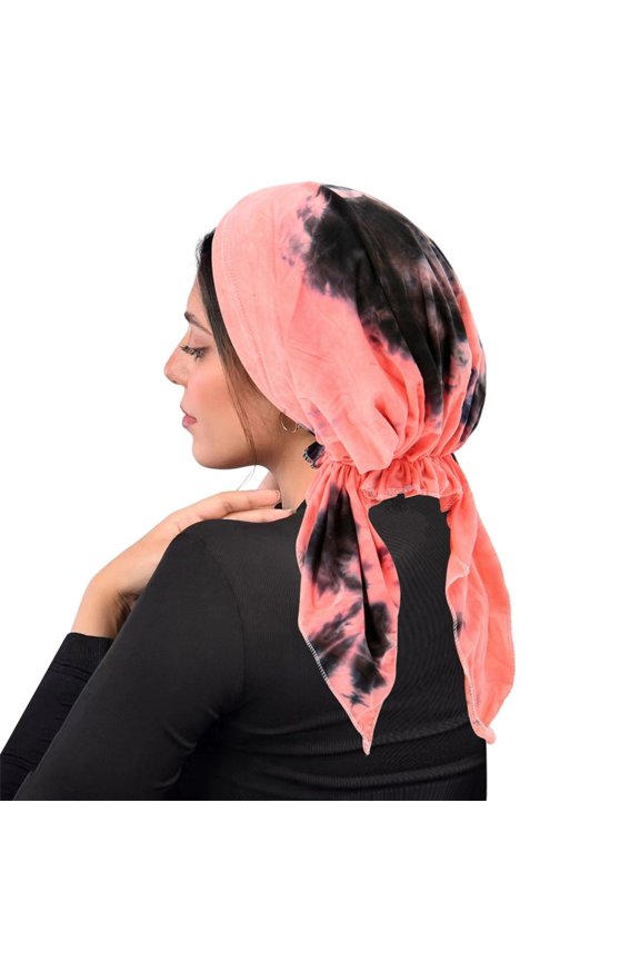 Breathable Wrap Chemo Cap Hair Cover Cultural Print Hat Unique Two Tail Design For Everyday Use