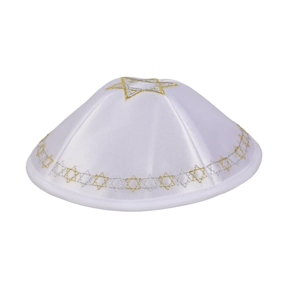lanema Breathable Yarmulke For Men Teens With Embroidery Pattern Design Formal Cultural Event Head Wear Jewish Round Hat