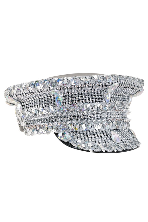 Bridal Hat Captain Hat Rivets Sailor Hat Versatile for Street Photography