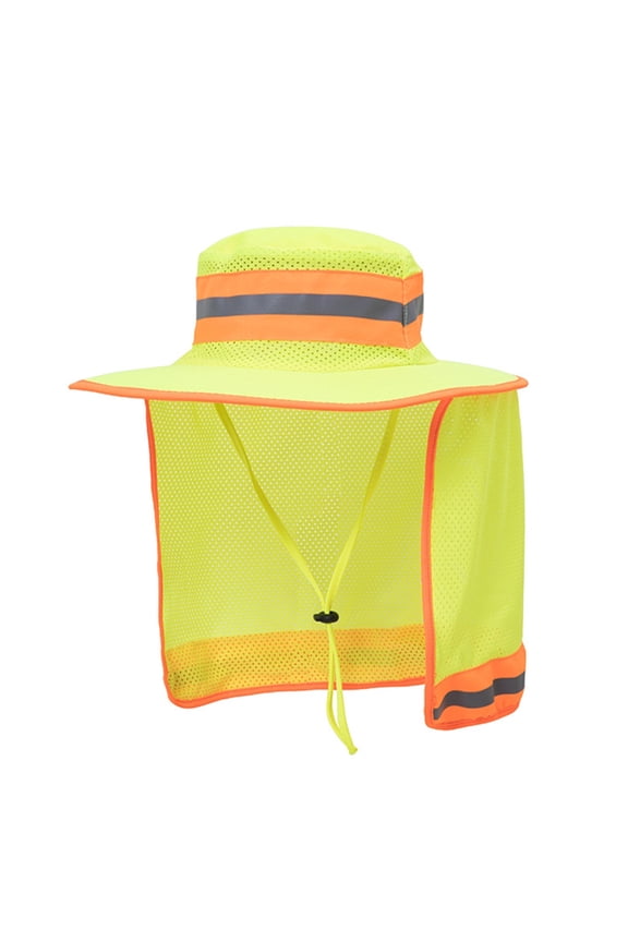 Bucket Hat With Neck Flap High Visibility Ranger Hat Reflective Safety Hat