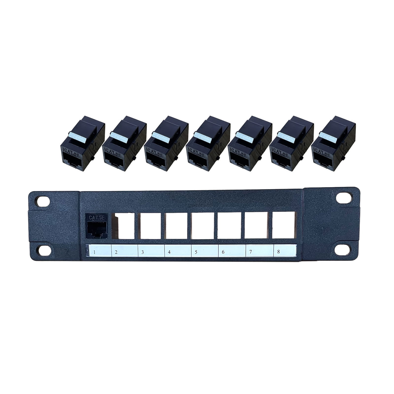 lanema CAT5e 8 Port Patch Panel Supports Back CAT5e Unshielded for w ...