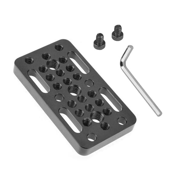 lanema Camera Mounting Plate Cheese Plate with Easy Setups for Outdoor and Studio Shoot, 1/4Inch/3/8inch Thread Hole