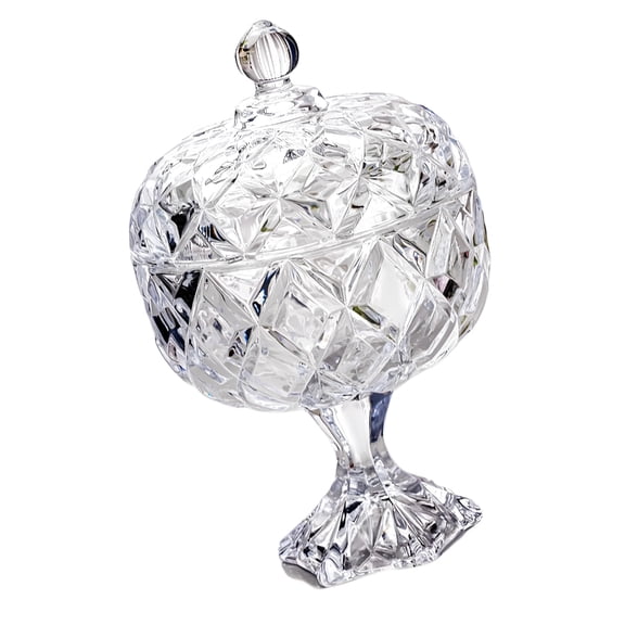 lanema Candy Cookie Jar,Jewelry Box,Buffet Biscuit Containers Gift Glass Jar With Lid
