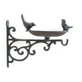 lanema Cast Iron Bird Bath Metal Bracket Easy to Attach Feeding Bowl