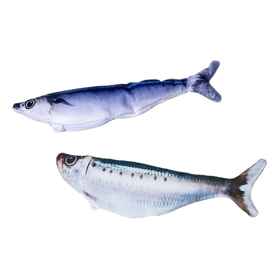 lanema Cats Flopping Fish Plush Cats Toy Kitten Toy with Catmint for Kitten Teething Chewing Fish for Kitten to Exercise