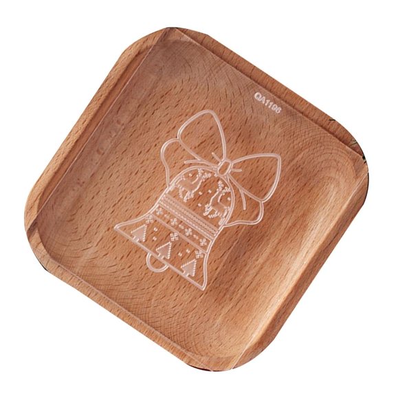 lanema Christmas Bells Shape Biscuit Cutter with 3D Stamp Embossed Pastry Cutters for Kitchen Baking Pressable Biscuit Cutters
