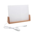 thumbnail image 1 of lanema Clear Acrylic Display Picture Frame with LED Lighting Wood Base Heat Transfer Machines Sublimation Photo Frame, 1 of 14