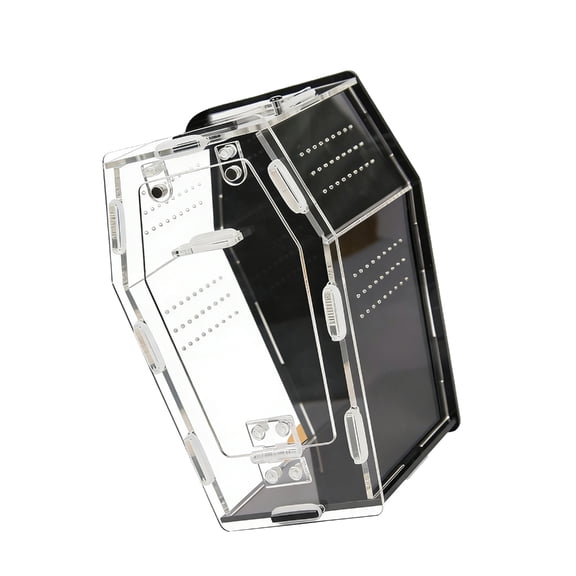 lanema Clear Front Opening Acrylic Enclosure For Small Reptiles And Amphibians Pet Magnetic Terrarium For Jumping Spiders