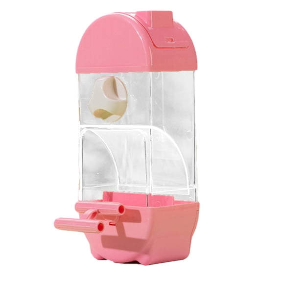 lanema Clear Semi Closed Automatic Bird Feeder Proof Designs Parrot Feeder Food Seed Container for Small to Medium Birds