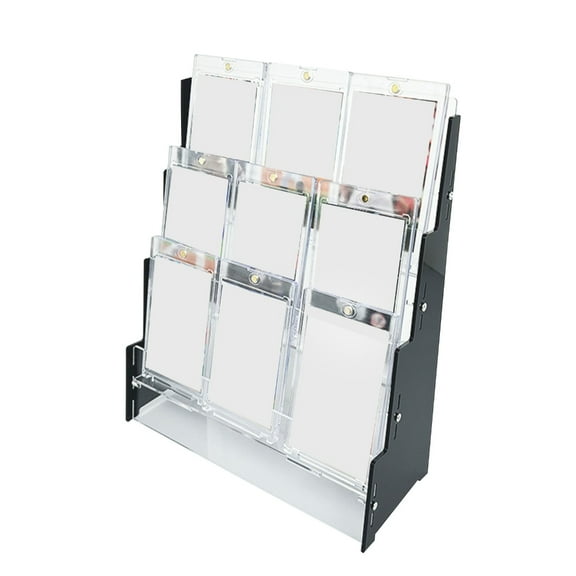 lanema Acrylic Card Holder 3 Tiers Graded Card Collections Stand Space Saving Baseball Card Rack Sports Memorabilia Organizer