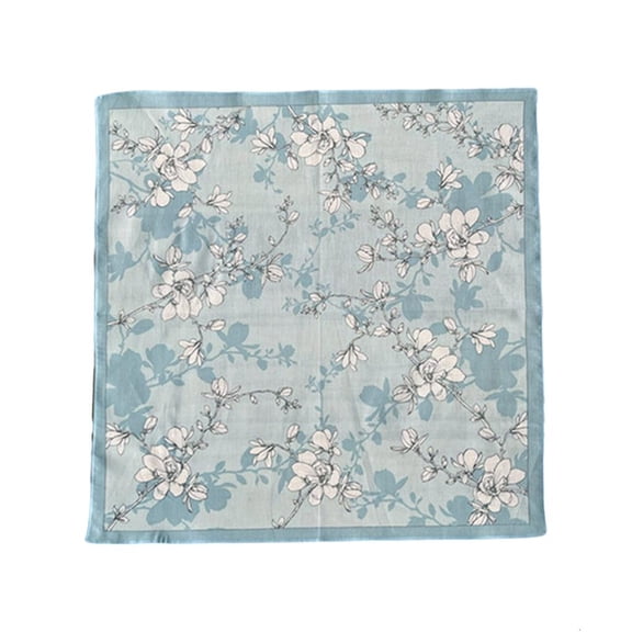 lanema Colorful Hankie Women Handkerchiefs Polyester Floral Pattern Super Soft Washable Hanky Chest Towel Pocket Handkerchiefs