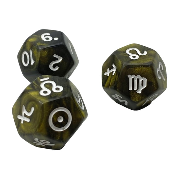 lanema Colorful Polyhedral Divination Dices D12 Accuracy Colorful Astrological Game Dices for Guidance and Game