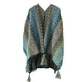 thumbnail image 1 of lanema Colorful Shawl Knitted Cardigans Womens Poncho Autumn Winter Sweater Cape Coats, 1 of 18