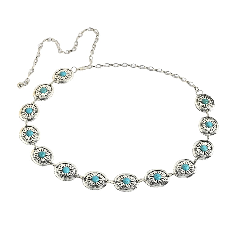 Alloy Metal Turquoise Boho Waist Chain Decorative Belt 816KrZR8qCL._AC_UY1000_.jpg main image 2