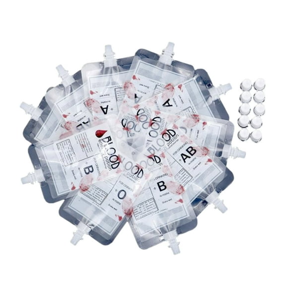 lanema Container Juice Pouch Prop for Vampire Corpses Theme Party Decoration