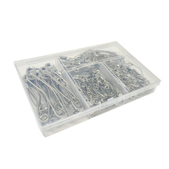 lanema Convenient Set of 160 Curved Safety Pins Stainless Steel Quilting Basting Pins in Plastic Box Stationery Accessories