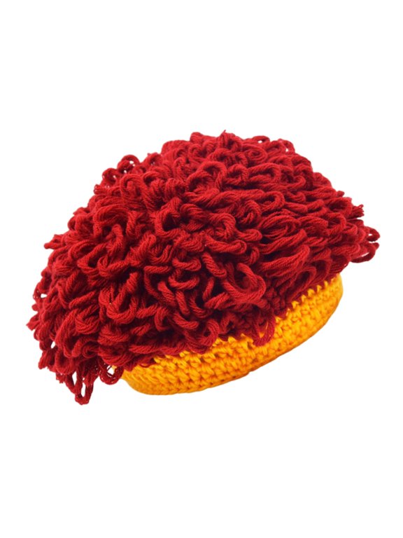 Creative Faux Afro Wig Hat for Childrens Dress Occasion and Cold Weather Protection
