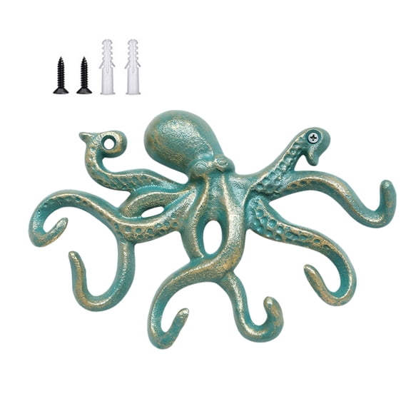 lanema Creative Iron Octopuses Hook Wall Mounted Rack For Keys Office Supplies Storage