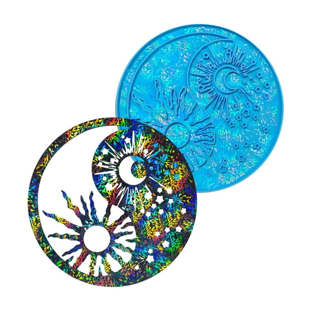 lanema Creative Round Sun Pattern Resin Pendant Molds for Unique Home Office Accent