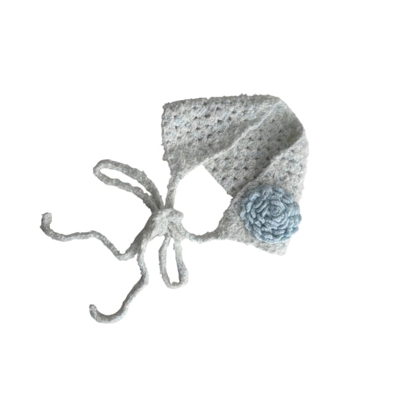 lanema Crochet Flower Headwrap Adjustable Ear Warmer Women Winter Fashion Accessory