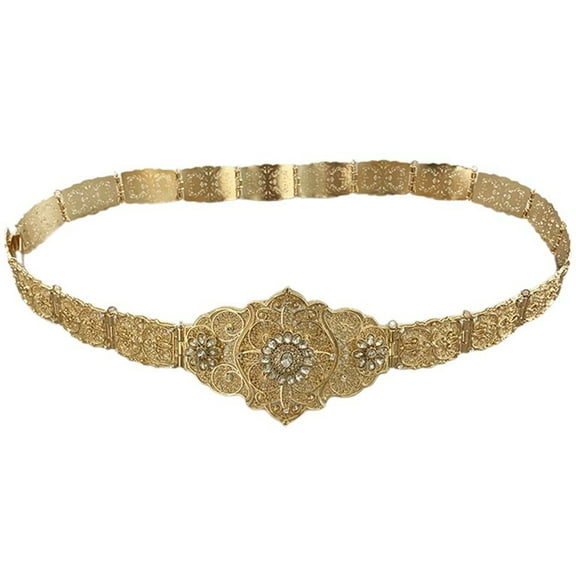 lanema Crystal Waist Belt Moroccan Traditional Waistbelt for Party Wedding Waist Belts