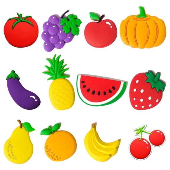 lanema Cute Refrigerator Magnets 10Pcs Cartoon Fruit Fridge Magnets Fridge Magnets Decorations for Office Kitchen Home School