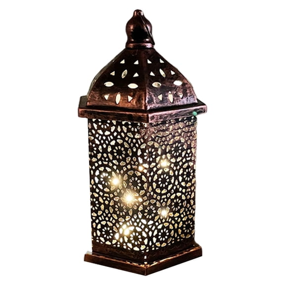 lanema Decorative Iron Lanterns Hollowed Out LED Light Hanging Lamp for Festives Decors