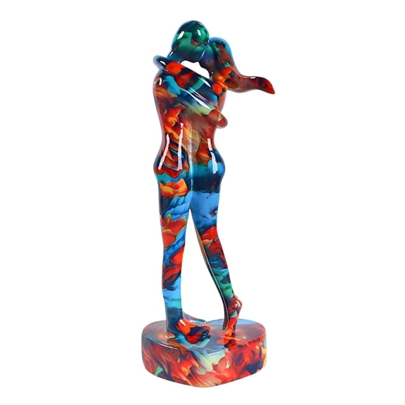 lanema Decorative Kiss Couple Lover Hug Resin Statue Enhancing Romantics Atmospheres