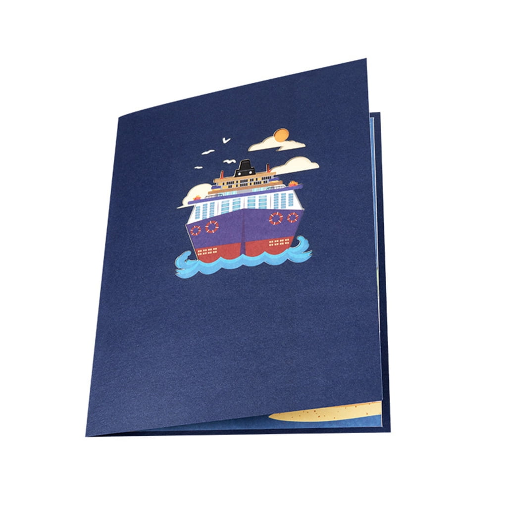 lanema Deep Sea Cruise Ship Theme PopUp Card with Envelope 3D Greeting ...