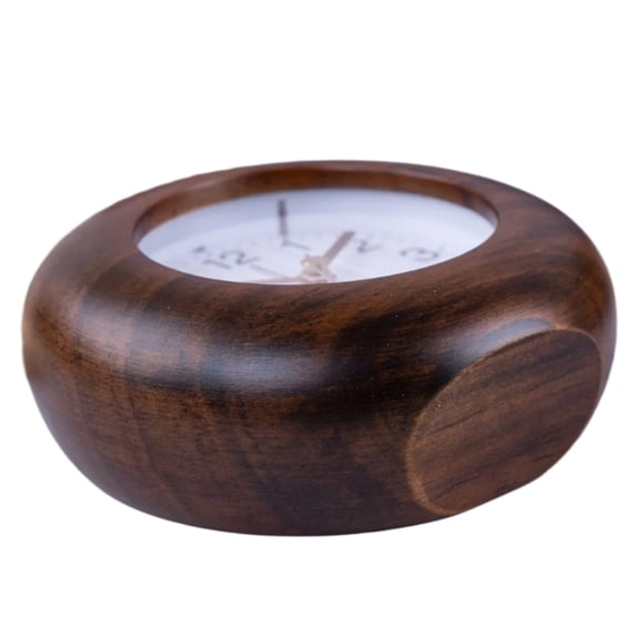lanema Desk Clock Wood Alarm Clock with Arabic Numerals Battery Operated for Student Bedroom Bedsides Clocks