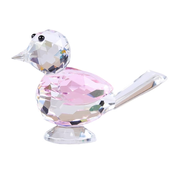 lanema Detailed Carved Crystal Bird Sculpture with Base For Art Collector Display Gift