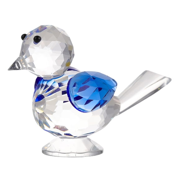 lanema Detailed Carved Crystal Bird Sculpture with Base For Art Collector Display Gift