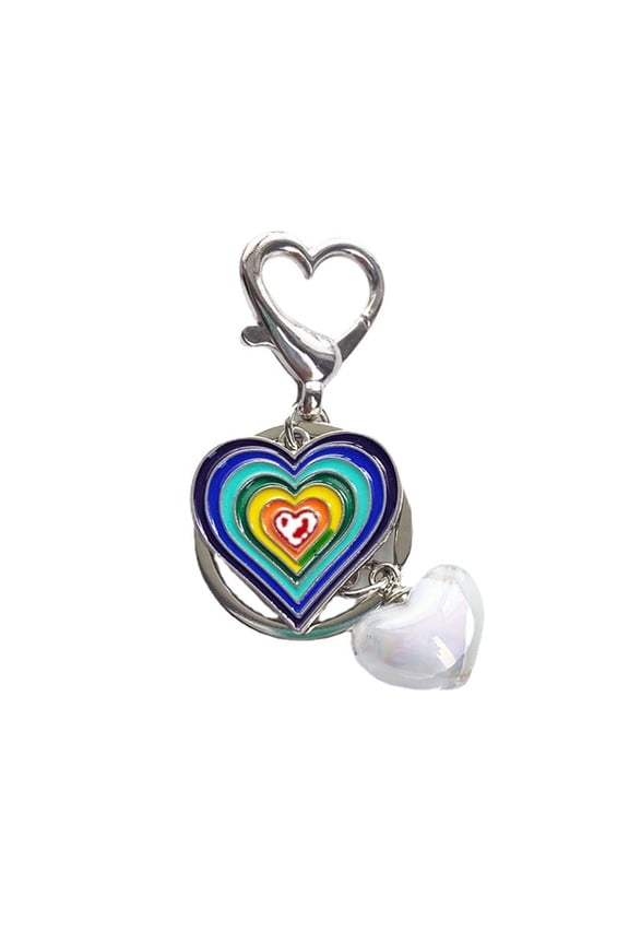Diamonds Crossed Penetration Love Keychain Small Fresh Heart Buckle Keyholder