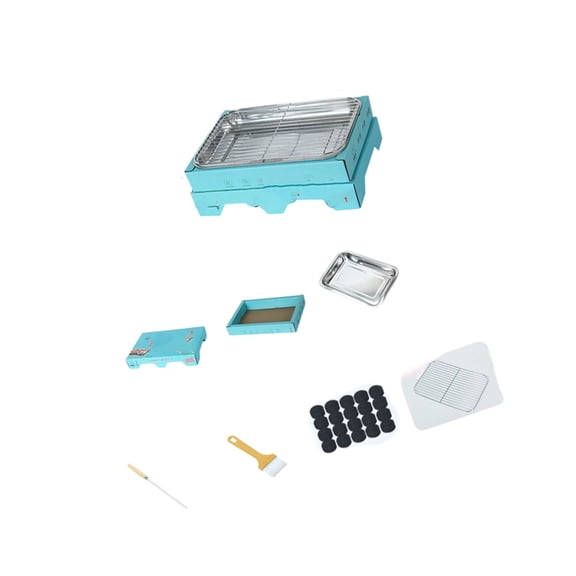 lanema Disposable Camping Grill Rustproof Stainless Grate Easy Transport Charcoal Grill Perfect For Beach Parties Tailgating