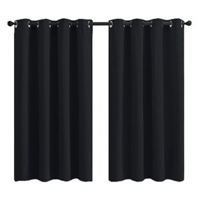 lanema Double Layer Insulating Living Room Drapery 42X63Inches Drop Grommets Design