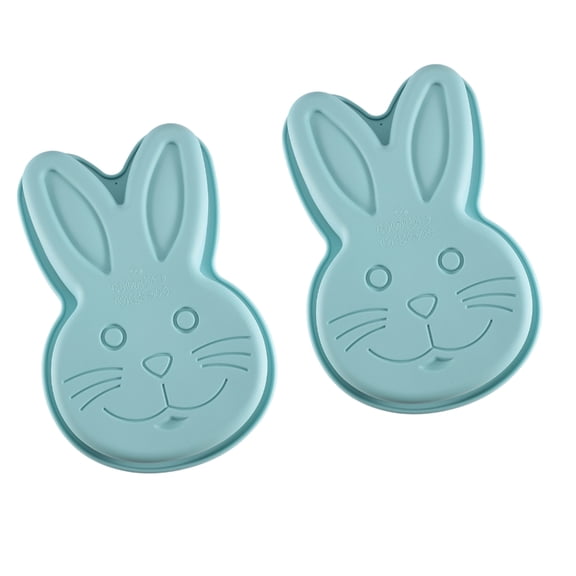 lanema Double Rabbit Design Silicones Cake Pan 2Pack For Easter Celebration Birthday
