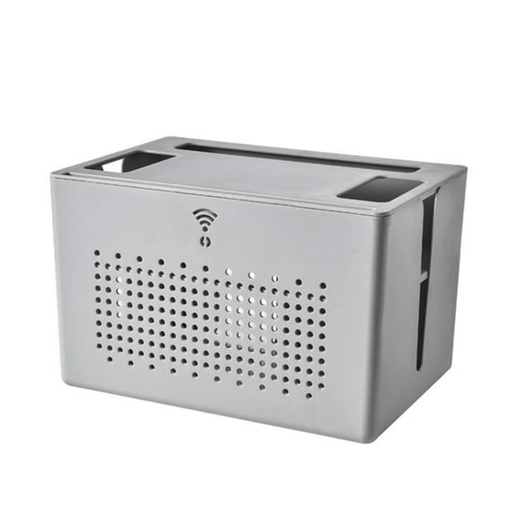 lanema Double-layer Wireless Wifi Router Storage Box Desktop Socket Wire Organizer Box TV Set Top Rack Power Strip Hidden