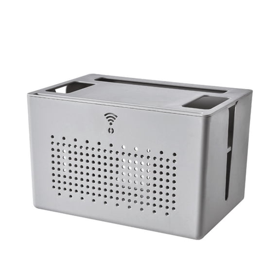 lanema Double-layer Wireless Wifi Router Storage Box Desktop Socket Wire Organizer Box TV Set Top Rack Power Strip Hidden