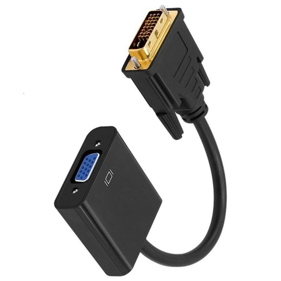 lanema Durability DVI D to VGA Active Adapter for Computers and Displays with Shielded Cable Plugs &Play Easy Installation