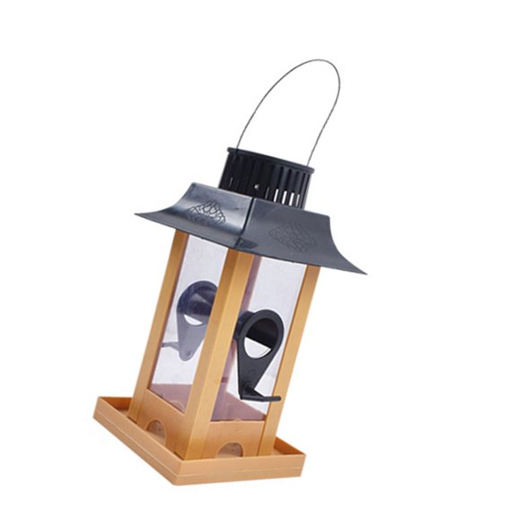 lanema Durable Outdoor Bird Dispenser Featuring Viewable Panel For Easy Checking And Adding Food Resistant Bird Dispenser Constructed From PVC substance Great For Garden Application