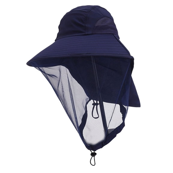 lanema Durable Polyester Mosquitoes Net Fishing Hat Lightweight Foldable Design for Men Outdoor Activities