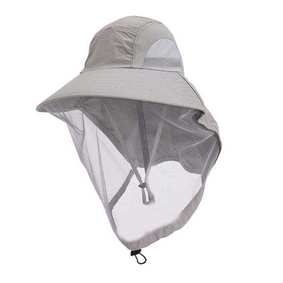 lanema Durable Polyester Mosquitoes Net Fishing Hat Lightweight Foldable Design for Men Outdoor Activities
