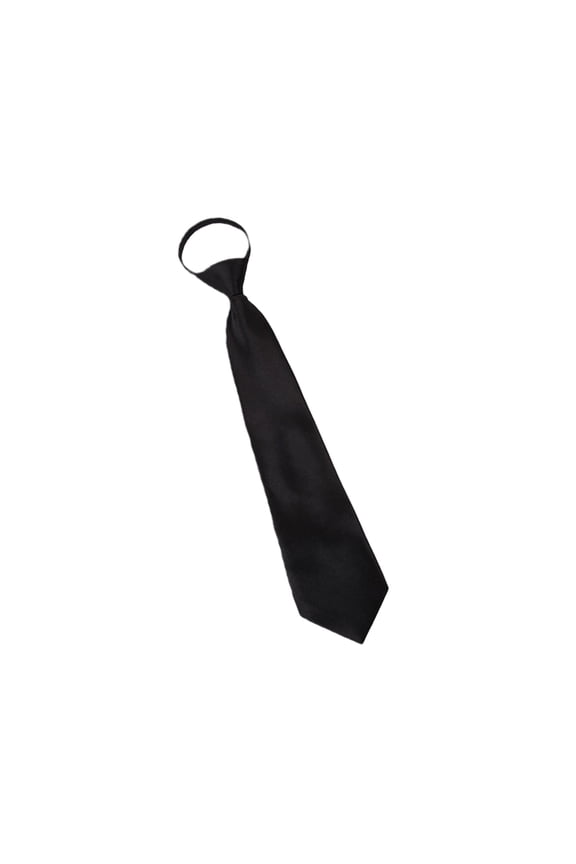 Easy Clip On Necktie Soft Polyester Silk Business Formal Wedding Office Accessory for Men