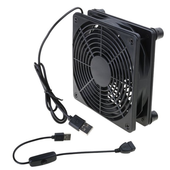 lanema DC5V 120mm Cooling Fan with Switch for Sound Video Equipment Workstation