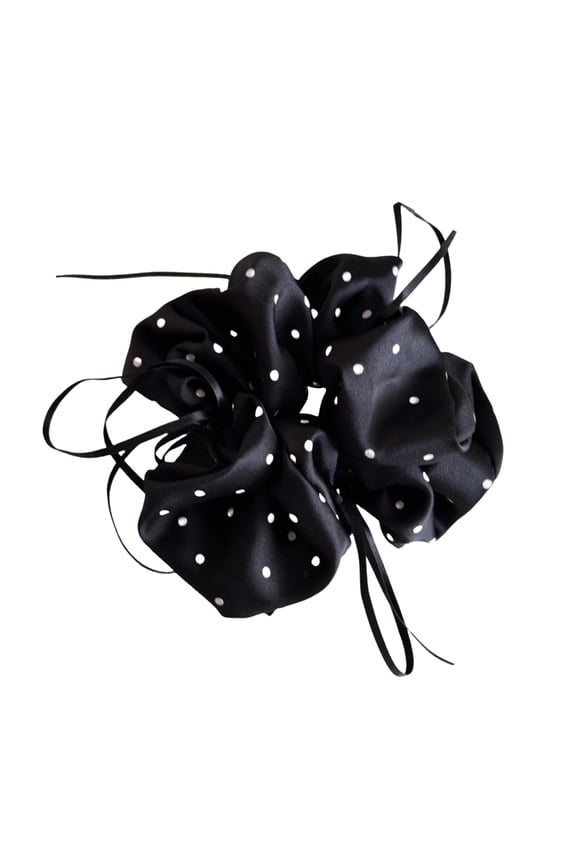 Elastic Hair Scrunchies Classical Round Dots Design Headdress For Women Kids
